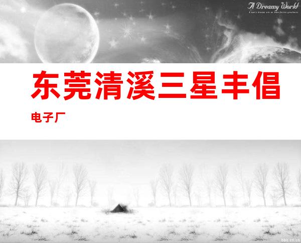 东莞清溪三星丰倡电子厂