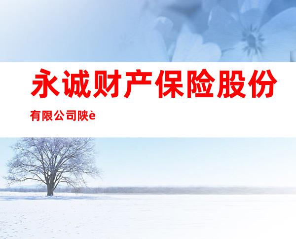 永诚财产保险股份有限公司陕西分公司